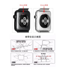 CINTURINO IN SILICONE BIANCO/ROSA 42MM 44MM MISURA S MOD. NIKE PER APPLE WATCH SERIE 2-3-4-5 ALTA QUALITA' CHIUSURA PIN-AND-TUCK