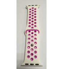 CINTURINO IN SILICONE BIANCO/ROSA 42MM 44MM MISURA S MOD. NIKE PER APPLE WATCH SERIE 2-3-4-5 ALTA QUALITA' CHIUSURA PIN-AND-TUCK CINTURINO IN SILICONE BIANCO/ROSA 42MM 44MM MISURA S MOD. NIKE PER APPLE WATCH SERIE 2-3-4-5 ALTA QUALITA' CHIUSURA PIN-AND-TUCK