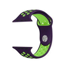 CINTURINO IN SILICONE NERO/VERDE2 38MM 40MM MISURA L MOD. NIKE APPLE WATCH SERIE 2-3-4-5 ALTA QUALITA' CHIUSURA PIN-AND-TUCK