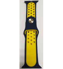 CINTURINO IN SILICONE GIALLO/NERO 42MM 44MM MISURA L MOD. NIKE APPLE WATCH SERIE 2-3-4-5 ALTA QUALITA' CHIUSURA PIN-AND-TUCK CINTURINO IN SILICONE GIALLO/NERO 42MM 44MM MISURA L MOD. NIKE APPLE WATCH SERIE 2-3-4-5 ALTA QUALITA' CHIUSURA PIN-AND-TUCK