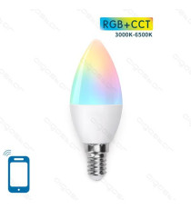 LAMPADINA SMART LED 5W E14 C45 WIFI RGB+CCT 3000K-6500K 350 LUMEN D45*H89mm COMPATIBILE CON ALEXA E GOOGLE ASSISTANT LAMPADINA SMART LED 5W E14 C45 WIFI RGB+CCT 3000K-6500K 350 LUMEN D45*H89mm COMPATIBILE CON ALEXA E GOOGLE ASSISTANT