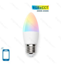 LAMPADINA SMART LED 7W E27 C37 WIFI RGB+CCT 3000K-6500K 500 LUMEN D37*H107mm COMPATIBILE CON ALEXA E GOOGLE ASSISTANT LAMPADINA SMART LED 7W E27 C37 WIFI RGB+CCT 3000K-6500K 500 LUMEN D37*H107mm COMPATIBILE CON ALEXA E GOOGLE ASSISTANT
