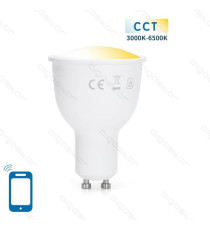 LAMPADINA SMART LED GU10 7W C37 WIFI RGB+CCT 3000K-6500K 450 LUMEN D50*H72mm COMPATIBILE CON ALEXA E GOOGLE ASSISTANT FARETTO LAMPADINA SMART LED GU10 7W C37 WIFI RGB+CCT 3000K-6500K 450 LUMEN D50*H72mm COMPATIBILE CON ALEXA E GOOGLE ASSISTANT FARETTO