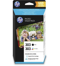 CARTUCCIA HP 303 NERA ORIGINALE T6N02AE PER HP ENVY PHOTO 6220 6230 7130 7830  220 PAGINE