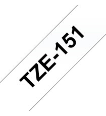 CASSETTA NASTRO TZ-145 TZe-145 COMPATIBILE BROTHER LAMINATO TESTO BIANCO SU TRASPARENTE 18mmX8mt TZ145 LAMINATO ALTA QUALITA' 