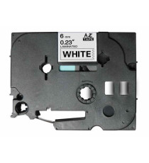 CASSETTA NASTRO TZ-211 COMPATIBILE BROTHER BIANCO 6mmX8m PER Brother Eletronic labelling TZ-211 TZe-211 (NERO SU BIANCO)
