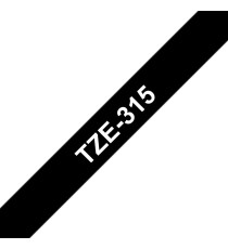 CASSETTA NASTRO TZ-111 COMPATIBILE BROTHER LAMINATO NERO/TRASPARENTE 6mmX8m TZ-111 TZe-111 (LAMINATO NERO SU TRASPARENTE)