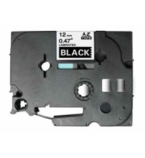 CASSETTA NASTRO TZ-325 COMPATIBILE BROTHER LAMINATO BIANCO/NERO 9mmX8m TZ-325 TZe-325 (LAMINATO BIANCO SU NERO)