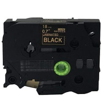 CASSETTA NASTRO TZ-141 TZe-141 COMPATIBILE BROTHER LAMINATO TESTO NERO SU TRASPARENTE 18mmX8mt TZ141 LAMINATO ALTA QUALITA' 
