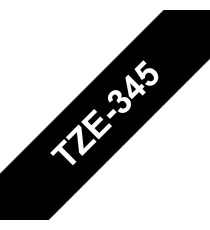 CASSETTA NASTRO TZ-344 TZe-344 COMPATIBILE BROTHER LAMINATO TESTO ORO SU NERO 18mmX8mt TZ344 LAMINATO ALTA QUALITA' 