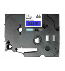 CASSETTA NASTRO TZ-521 COMPATIBILE BROTHER LAMINATO NERO/BLUE 9mmX8m TZ-521 TZe-521 (LAMINATO NERO SU BLUE)