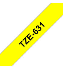 CASSETTA NASTRO TZ-611 COMPATIBILE BROTHER GIALLO 6mmX8m PER Brother Eletronic labelling TZ-611 TZe-611 (NERO SU GIALLO)