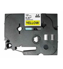 CASSETTA NASTRO TZ-611 COMPATIBILE BROTHER GIALLO 6mmX8m PER Brother Eletronic labelling TZ-611 TZe-611 (NERO SU GIALLO)