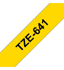 CASSETTA NASTRO TZ-641 COMPATIBILE BROTHER GIALLO 18mmX8m PER Brother Eletronic labelling TZ-641 TZe-641 (NERO SU GIALLO)