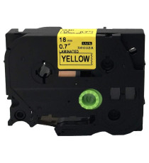 CASSETTA NASTRO TZ-641 COMPATIBILE BROTHER GIALLO 18mmX8m PER Brother Eletronic labelling TZ-641 TZe-641 (NERO SU GIALLO)