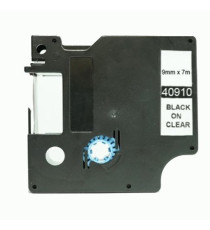 CASSETTA NASTRO D40910 9mmX7m NERO SU TRASPARENTE S0720670 COMPATIBILE PER DYMO-500TS Eletronic labelling ETICHETTE  40910