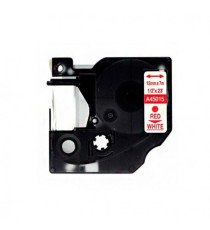 CASSETTA NASTRO D45015 12mmX7m ROSSO SU BIANCO S0720550 COMPATIBILE PER DYMO-500TS Eletronic labelling ETICHETTE 45015