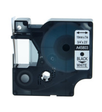 CASSETTA NASTRO D45803 19mmX7m NERO SU BIANCO S0720830 COMPATIBILE PER DYMO-500TS Eletronic labelling ETICHETTE  45803