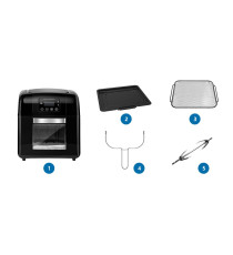 FRIGGITRICE E FORNO AD ARIA DA 10 LITRI - 1650W - TOUCH SCREEN LED - IN ALLUMINIO - DOPPIO CESTELLO - GIRARROSTO AIGOSTAR FRIGGITRICE E FORNO AD ARIA DA 10 LITRI - 1650W - TOUCH SCREEN LED - IN ALLUMINIO - DOPPIO CESTELLO - GIRARROSTO AIGOSTAR