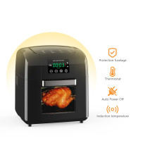 FRIGGITRICE E FORNO AD ARIA DA 10 LITRI - 1650W - TOUCH SCREEN LED - IN ALLUMINIO - DOPPIO CESTELLO - GIRARROSTO AIGOSTAR FRIGGITRICE E FORNO AD ARIA DA 10 LITRI - 1650W - TOUCH SCREEN LED - IN ALLUMINIO - DOPPIO CESTELLO - GIRARROSTO AIGOSTAR