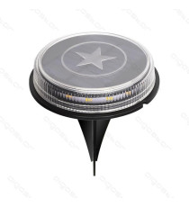 LAMPADA SOLARE DA GIARDINO LED 0,09W 5 LUMEN 3200K LUCE CALDA L121.4*W121.4*H24.5mm - SEGNAPASSI SOLARE IP66 IMPERMEABILE