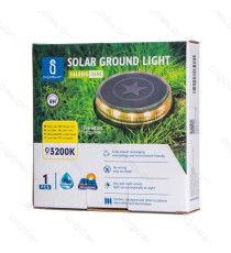 LAMPADA SOLARE DA GIARDINO LED 0,09W 5 LUMEN 3200K LUCE CALDA L121.4*W121.4*H24.5mm - SEGNAPASSI SOLARE IP66 IMPERMEABILE