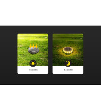 LAMPADA SOLARE DA GIARDINO LED 0,09W 5 LUMEN 3200K LUCE CALDA L121.4*W121.4*H24.5mm - SEGNAPASSI SOLARE IP66 IMPERMEABILE