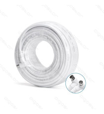CAVO ANTENNA TV 25MT AD ANGOLO RETTO 90 GRADI MASCHIO/FEMMINA BIANCO CERTIFICAZIONE CE - CONNETTORE SPINOTTO AD ANGOLO CAVO ANTENNA TV 25MT AD ANGOLO RETTO 90 GRADI MASCHIO/FEMMINA BIANCO CERTIFICAZIONE CE - CONNETTORE SPINOTTO AD ANGOLO