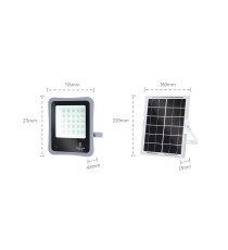 FARO LED CON PANNELLO SOLARE MOD2 30W 400 LUMEN 6500K LUCE FREDDA IP65 MISURA L176*W211*H43mm MONOCRISTALLINO - BATTERIA 12 ORE FARO LED CON PANNELLO SOLARE MOD2 30W 400 LUMEN 6500K LUCE FREDDA IP65 MISURA L176*W211*H43mm MONOCRISTALLINO - BATTERIA 12 ORE