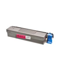 Toner rigenerato Magenta per Oki C610 N, C610 DN, C610 DTN. Stampa fino a 6.000 pagine al 5% di copertura
