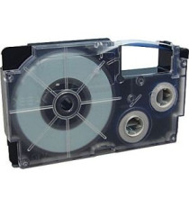 CASSETTA NASTRO XR-12WE CASIO COMPATIBILE 12mmx8mt LABELING BIANCO PER CASIO KL100,KL2000,KL60,KL7000 (NERO SU BIANCO)