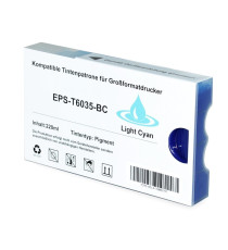 CARTUCCIA EPSON T6035 LIGHT CIANO COMPATIBILE PER EPSON Pro7800,7880,9800,9880 C13T603500 CAPACITA' 220ML PIGMENTATO -CON CHIP-