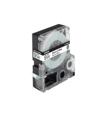 NASTRO EPSON LC-3TBN9 9MMX9MT TRASPARENTE PER ETICHETTATRICE EPSON LW300 LW400 LW600 LW700 LW900 C53S624403 NERO SU TRASPARENTE