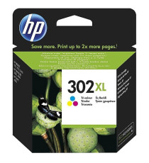 CARTUCCIA HP 302XL NERA ORIGINALE PER HP 3830 3832 4650 1110 2130 3630 4520 F6U68AE CAPACITA'  480 PAGINE