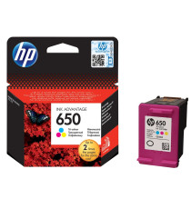 CARTUCCIA ORIGINALE HP 650 COLORE PER HP DESKJET INK ADV 1015, 1515, 2515,  2545, 2645, 3515, 3545 CZ102AE 200 pagine