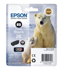 ORIGINALE EPSON T2601 NERA C13T26014010 EPSON EXPRESSION PREMIUM XP600 XP605 XP700 XP800 26 CAPACITA' 6.2ML 220 PAGINE