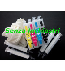 CARTUCCE VUOTE T2711 T2712 T2713 T2714 RICARICABILI CON CHIP AUTORESETTANTE PER EPSON WF3620 WF3640 WF7110 WF7610 WF7620 27XL