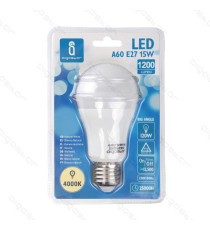 LAMPADINA LED A5 A60 9W ATTACCO E27 - 765 LUMEN - 4000K LUCE NATURALE - GRANDE ANGOLO 280 GRADI MISURA D60*H112mm CRI80Ra LAMPADINA LED A5 A60 9W ATTACCO E27 - 765 LUMEN - 4000K LUCE NATURALE - GRANDE ANGOLO 280 GRADI MISURA D60*H112mm CRI80Ra