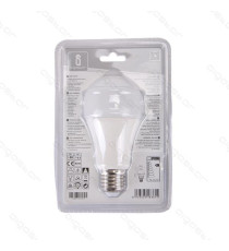 LAMPADINA LED A5 A60 12W CON SENSORE ATTACCO E27 - 1000 LUMEN - 6500K LUCE FREDDA - GRANDE ANGOLO 280 MISURA D60*H125mm CRI80Ra LAMPADINA LED A5 A60 12W CON SENSORE ATTACCO E27 - 1000 LUMEN - 6500K LUCE FREDDA - GRANDE ANGOLO 280 MISURA D60*H125mm CRI80Ra