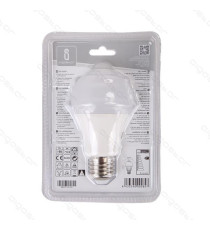 LAMPADINA LED A5 A60 6W CON SENSORE ATTACCO E27 - 480 LUMEN - 6500K LUCE FREDDA - GRANDE ANGOLO 280 MISURA D60*H113mm CRI80Ra LAMPADINA LED A5 A60 6W CON SENSORE ATTACCO E27 - 480 LUMEN - 6500K LUCE FREDDA - GRANDE ANGOLO 280 MISURA D60*H113mm CRI80Ra