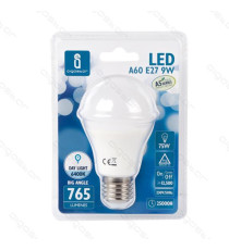 LAMPADINA LED A5 A60 9W ATTACCO E27 - 720 LUMEN - 3000K LUCE CALDA - GRANDE ANGOLO 280 GRADI MISURA D60*H112mm CRI80Ra LAMPADINA LED A5 A60 9W ATTACCO E27 - 720 LUMEN - 3000K LUCE CALDA - GRANDE ANGOLO 280 GRADI MISURA D60*H112mm CRI80Ra