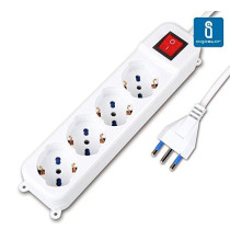MULTIPRESA CIABATTA ELETTRICA SCHUKO 4 POSTI CON INTERRUTTORE GENERALE CAVO DA 1,5 METRI SPINA 16A 250V 2500W PROTEZIONE BAMBINI MULTIPRESA CIABATTA ELETTRICA SCHUKO 4 POSTI CON INTERRUTTORE GENERALE CAVO DA 1,5 METRI SPINA 16A 250V 2500W PROTEZIONE BAMBINI
