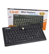 TASTIERA LINQ K3 NERA ERGONOMICA MULTIMEDIALE CON CAVO USB - 120 TASTI DI CUI 12 MULTIMEDIALI TASTIERA LINQ K3 NERA ERGONOMICA MULTIMEDIALE CON CAVO USB - 120 TASTI DI CUI 12 MULTIMEDIALI