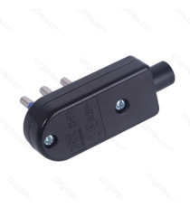 SPINA DRITTA 10A 250V 2P+T NERA - TIPO ITALIANA - COSTRUITA CON MATERIALI DI ALTA QUALITA' - CERTIFICAZIONE CE SPINA DRITTA 10A 250V 2P+T NERA - TIPO ITALIANA - COSTRUITA CON MATERIALI DI ALTA QUALITA' - CERTIFICAZIONE CE