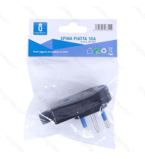 SPINA DRITTA 10A 250V 2P+T NERA - TIPO ITALIANA - COSTRUITA CON MATERIALI DI ALTA QUALITA' - CERTIFICAZIONE CE SPINA DRITTA 10A 250V 2P+T NERA - TIPO ITALIANA - COSTRUITA CON MATERIALI DI ALTA QUALITA' - CERTIFICAZIONE CE