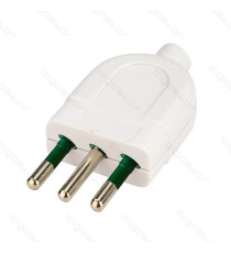 SPINA DRITTA 16A 250V 2P+T BIANCA MAX 1500W - TIPO ITALIANA - COSTRUITA CON MATERIALI DI ALTA QUALITA' - CERTIFICAZIONE CE SPINA DRITTA 16A 250V 2P+T BIANCA MAX 1500W - TIPO ITALIANA - COSTRUITA CON MATERIALI DI ALTA QUALITA' - CERTIFICAZIONE CE
