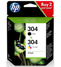 CARTUCCIA HP 304 NERA ORIGINALE PER HP DeskJet 3720 3730 3732 N9K06AE 304BK CAPACITA' 120 PAGINE