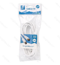 CAVO ANTENNA TV 1,5MT MASCHIO/FEMMINA BIANCO CERTIFICAZIONE CE  CAVO ANTENNA TV 1,5MT MASCHIO/FEMMINA BIANCO CERTIFICAZIONE CE