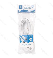 CAVO ANTENNA TV 3MT MASCHIO/FEMMINA BIANCO CERTIFICAZIONE CE  CAVO ANTENNA TV 3MT MASCHIO/FEMMINA BIANCO CERTIFICAZIONE CE