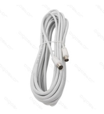 CAVO ANTENNA TV 5MT MASCHIO/FEMMINA BIANCO CERTIFICAZIONE CE  CAVO ANTENNA TV 5MT MASCHIO/FEMMINA BIANCO CERTIFICAZIONE CE